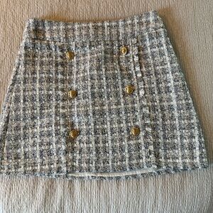 Tweed Like Grey Skirt